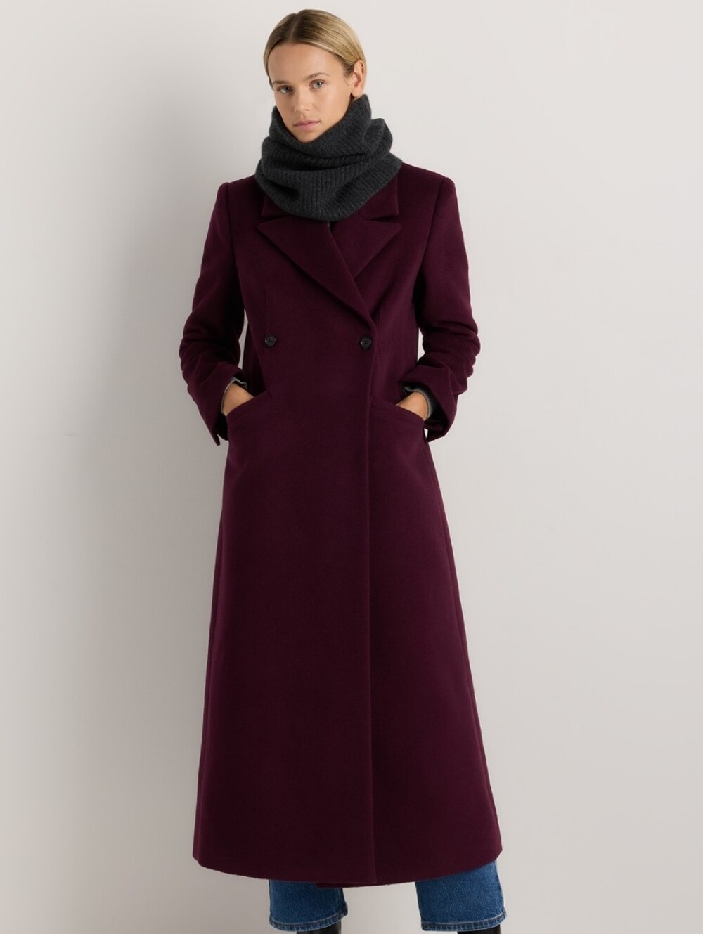 Quince XS Winetasting Color Tailored Coat NWOT